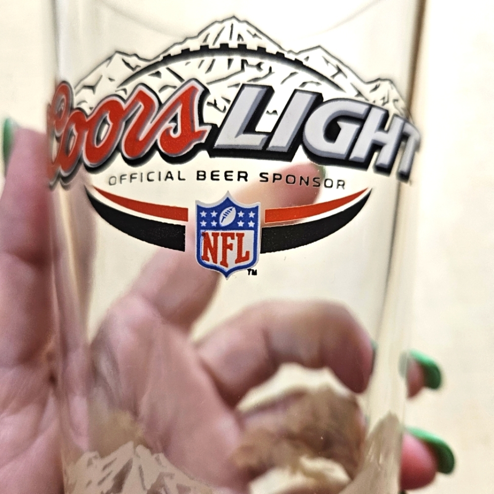 NFL Official Beer Sponsor Glass, Coors Light